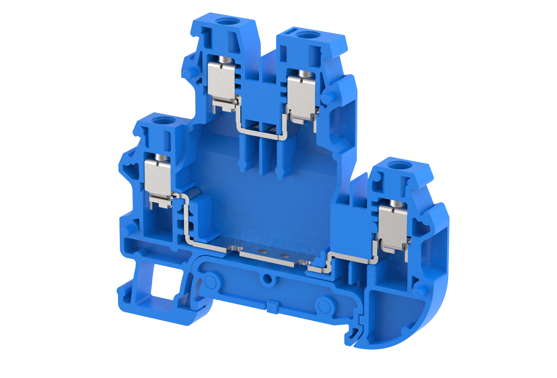 1203020001 Клемма проходная двухуровневая синяя TQ4-2T-BLUE