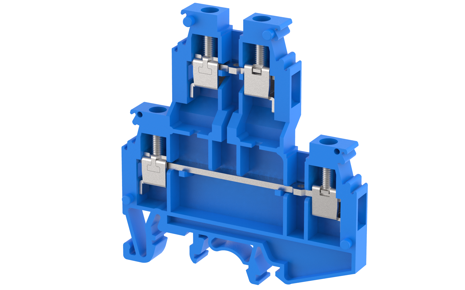 1103390001 Клемма проходная двухуровневая синяя KUDD4N-BLUE