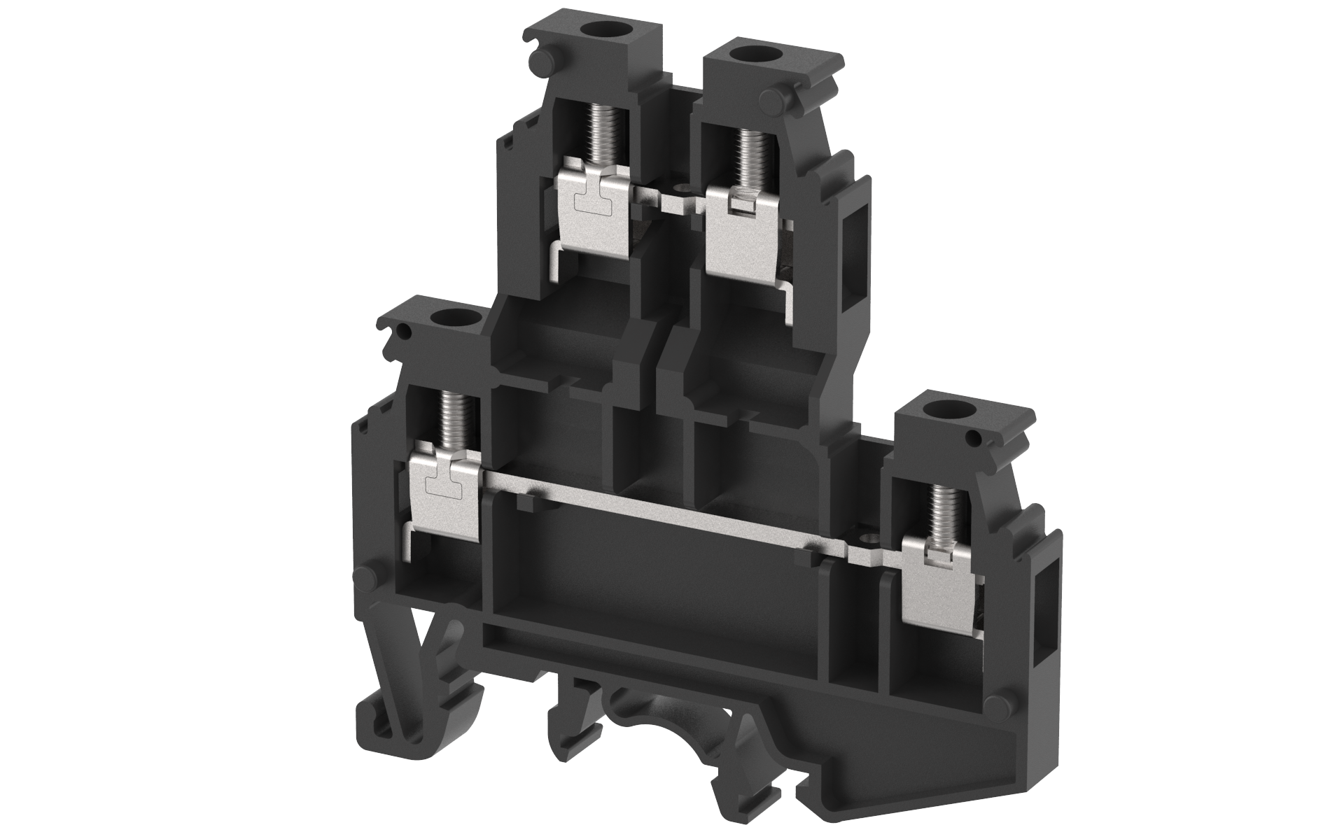1103390005 Клемма проходная двухуровневая черная KUDD4N-BLACK