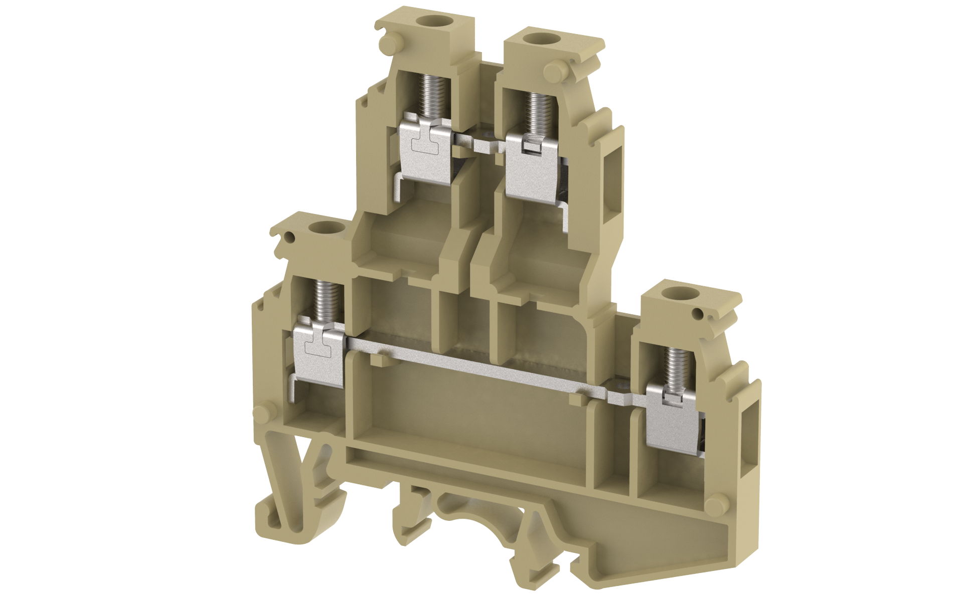 1103390006 Клемма проходная двухуровневая хаки KUDD4N-KHAKHI