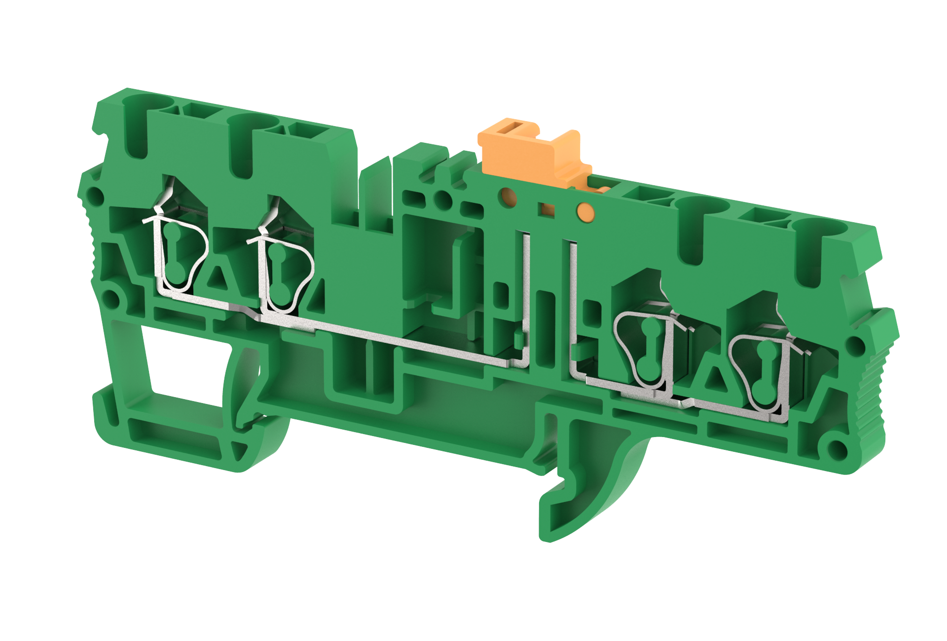 2102150003 Клемма с размыкателем на 4 подключения зеленая SQK2.5-2x2-GREEN