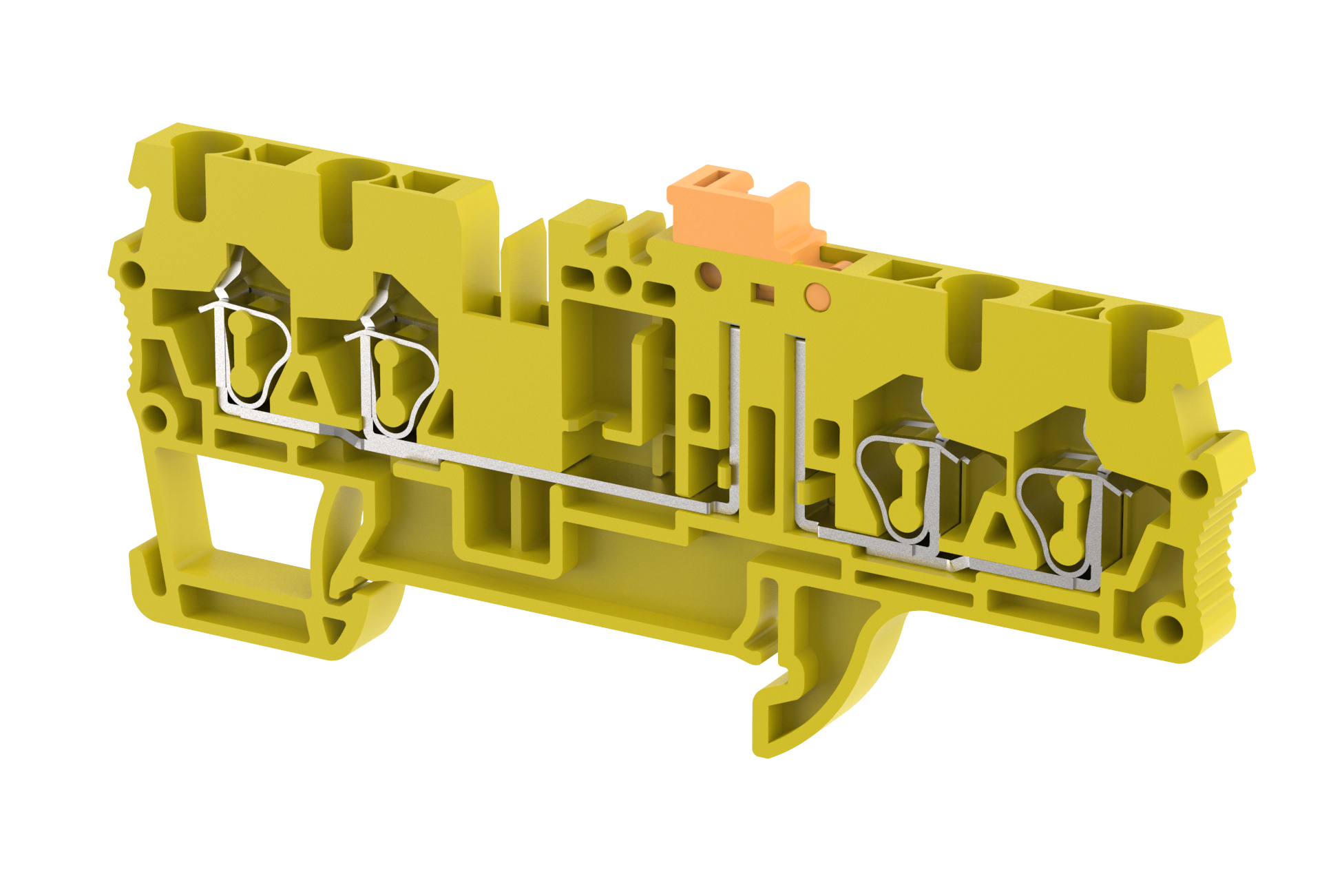2102150004 Клемма с размыкателем на 4 подключения желтая SQK2.5-2x2-YELLOW