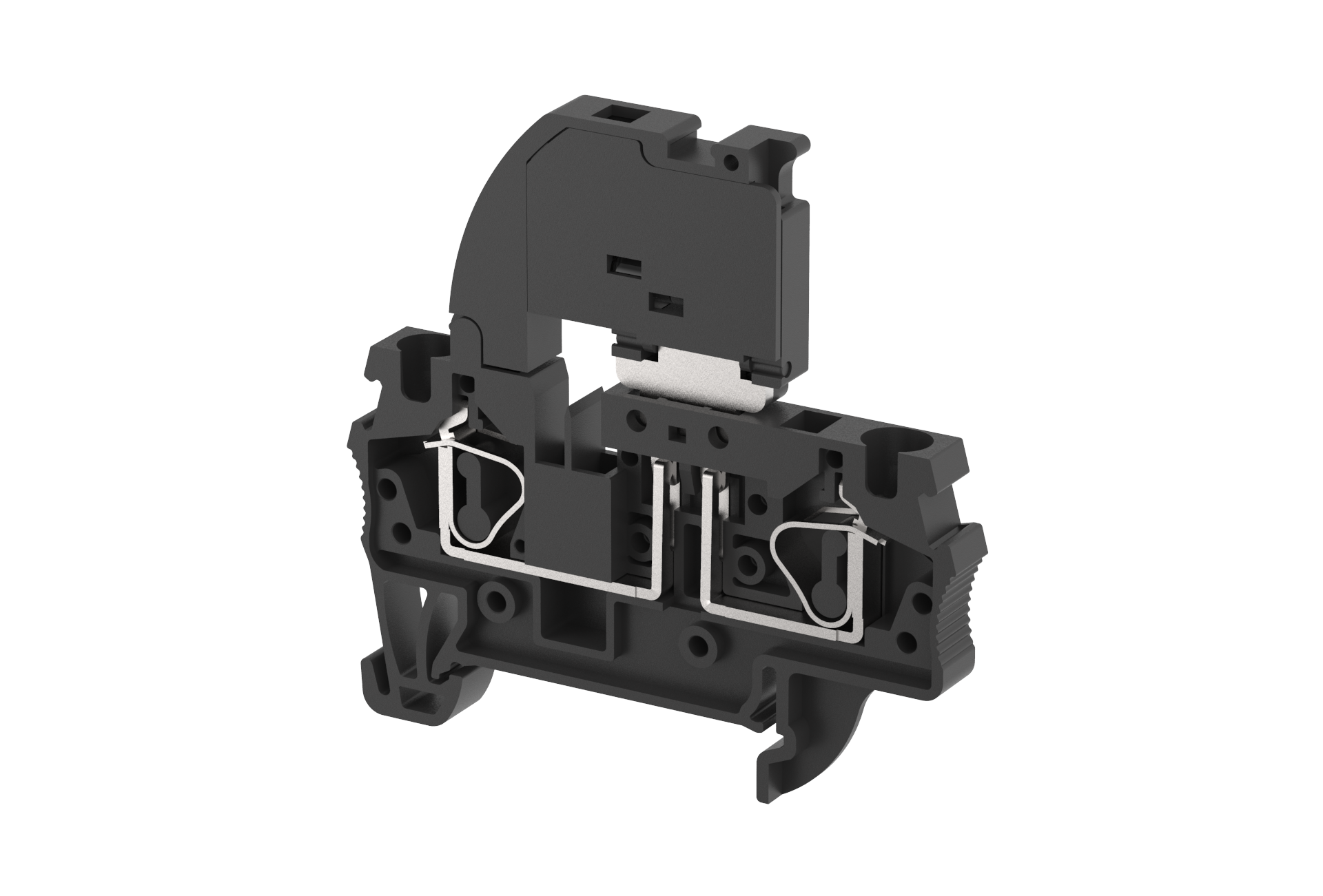2103290125 Клемма с держателем предохранителя со светодиодом черная SQF4AD12V-BLACK