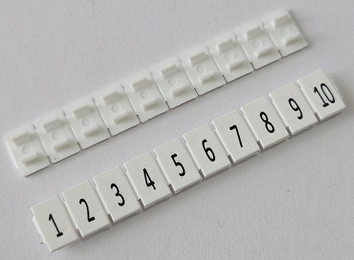 3904012010 Маркировка для клемм, ширина 5 мм, горизонтальный текст 1-10 KN5-H/Z-STD